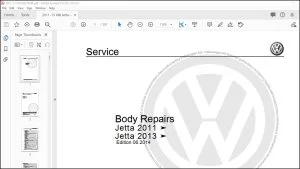 2011-2013 Volkswagen Jetta Body Repair Manual - PDF DOWNLOAD