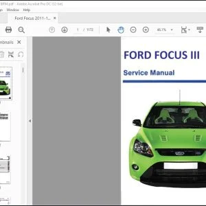 2011-2014 Ford Focus III Service Manual - PDF DOWNLOAD