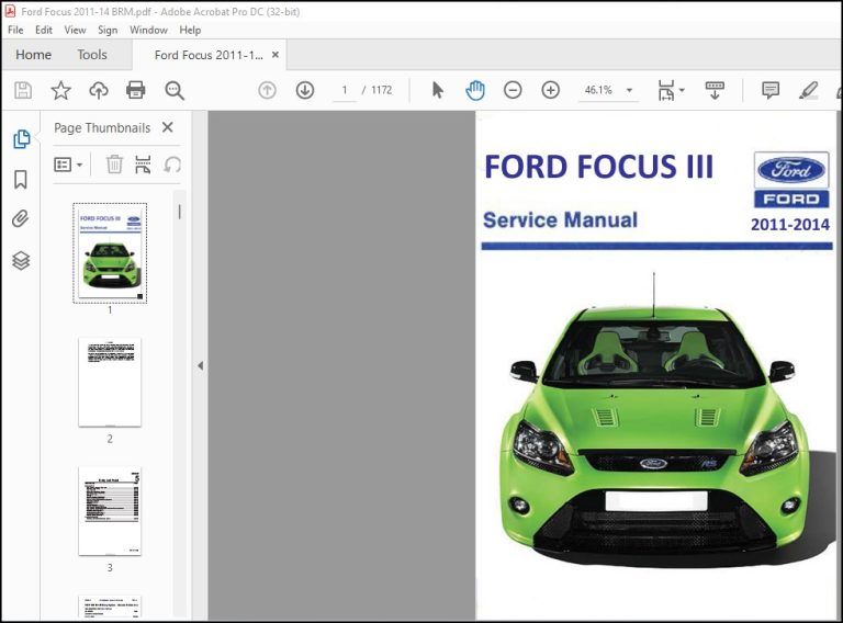 2011-2014 Ford Focus III Service Manual - PDF DOWNLOAD - HeyDownloads ...