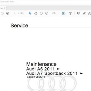 2011 Audi A6 & A7 Sportback Complete Service Manual - PDF DOWNLOAD