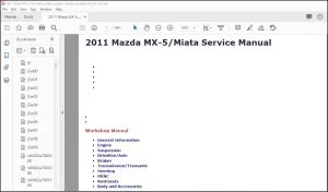 2011 Mazda MX-5/Miata Service Manual - PDF DOWNLOAD