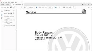 2011 Volkswagen Passat & Passat Variant Body Repair Manual - PDF DOWNLOAD