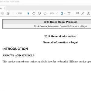 2014 Buick Regal Premium Complete Service Manual - PDF DOWNLOAD