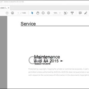 2015-2020 Audi A4 (B9-8W) Complete Service Manual - PDF DOWNLOAD