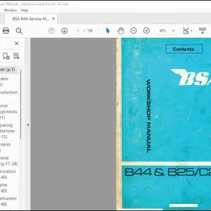BSA B44 & B25 C25 Series Workshop Manual - PDF DOWNLOAD