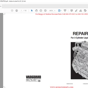 Briggs & Stratton 3 Cylinder Liquid-Cooled Diesel Engine Repair Manual - PDF DOWNLOAD