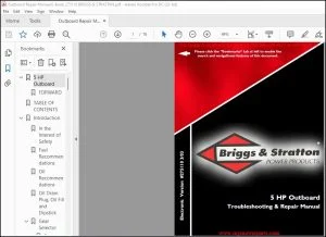 Briggs & Stratton 5 HP Outboard Troubleshooting & Repair Manual - PDF DOWNLOAD