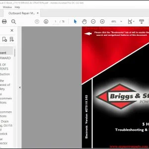 Briggs & Stratton 5 HP Outboard Troubleshooting & Repair Manual - PDF DOWNLOAD