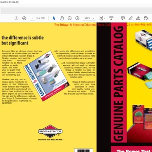 Briggs & Stratton MS4185 Parts Catalog Manual - PDF DOWNLOAD