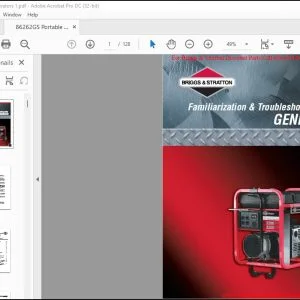 Briggs & Stratton Portable Generator Familiarization & Troubleshooting Guide Repair Manual - PDF DOWNLOAD