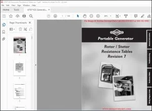 Briggs & Stratton Rotor Stator Portable Generator Repair Manual - PDF DOWNLOAD