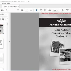 Briggs & Stratton Rotor Stator Portable Generator Repair Manual - PDF DOWNLOAD