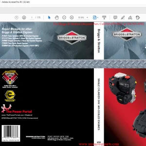 Briggs & Stratton Single Cylinder OHV Air-Cooled Engines Repair Manual - PDF DOWNLOAD
