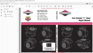 Briggs & Stratton Twin Cylinder L-Head Repair Manual - PDF DOWNLOAD