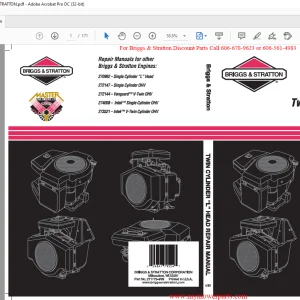Briggs & Stratton Twin Cylinder L-Head Repair Manual - PDF DOWNLOAD