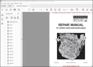 Briggs & Stratton Vanguard 3/LC Cylinder Liquid-Cooled Gasoline Engines Repair Manual - PDF DOWNLOAD