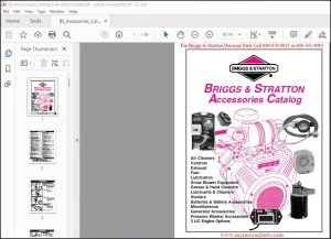 Briggs & Stratton Vanguard Commercial Power 31HP Accessories Catalog Manual - PDF DOWNLOAD