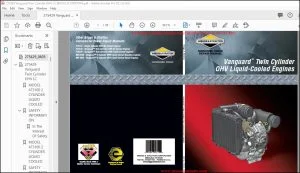 Briggs & Stratton Vanguard Twin Cylinder OHV Liquid-Cooled Engines Repair Manual - PDF DOWNLOAD
