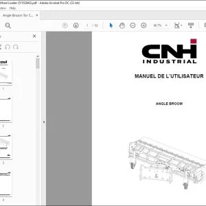 CNH ANGLE BROOM MANUEL DE L'OPÉRATEUR 51552843 - PDF DOWNLOAD (French)