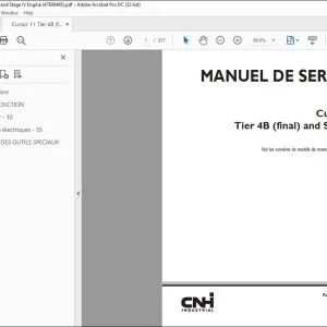 CNH Cursor 11 Tier 4B (final) and Stage IV Moteur MANUEL DE SERVICE 47608466 - PDF DOWNLOAD (French)
