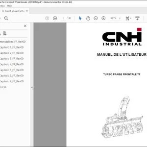 CNH LTURBO FRAISE FRONTALE TF MANUEL DE L’UTILISATEUR – PDF DOWNLOAD (French)