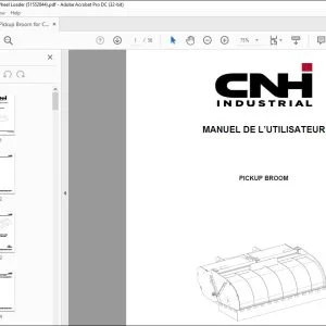 CNH PICKUP BROOM MANUEL DE L’UTILISATEUR 51552844 – PDF DOWNLOAD (French)