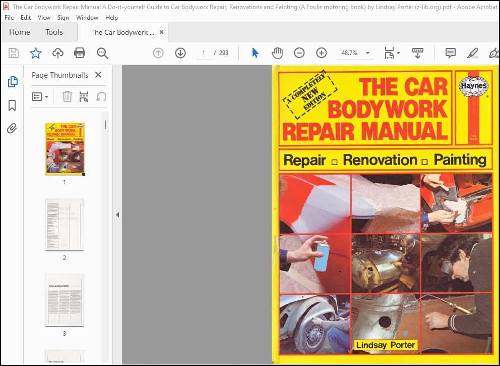 Car Bodywork Repair Manual - PDF DOWNLOAD - HeyDownloads - Manual Downloads