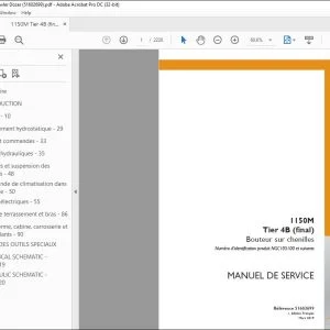 Case 1150M Tier 4B (final) Bouteur sur chenilles MANUEL DE SERVICE 51602699 - PDF DOWNLOAD (French)