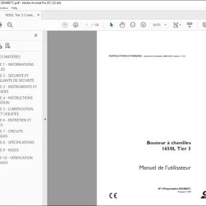 Case 1650L Tier 3 Bouteur à chenilles Manuel de l'utilisateur 84348671 - PDF DOWNLOAD (French)