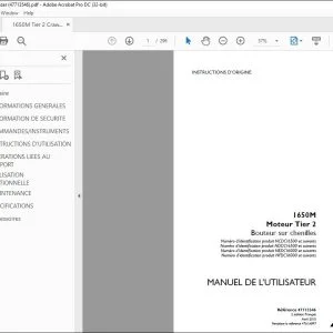 Case 1650M Moteur Tier 2 Bouteur sur chenilles MANUEL DE L’UTILISATEUR 47713546 - PDF DOWNLOAD (French)
