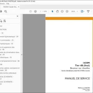 Case 1650M Tier 4B (final) Bouteur sur chenilles MANUEL DE SERVICE 51602700 - PDF DOWNLOAD (French)