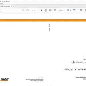 Case 521F Nivel 2 Cargadora de ruedas MANUAL DEL OPERARIO 84474118 - PDF DOWNLOAD (Spanish)