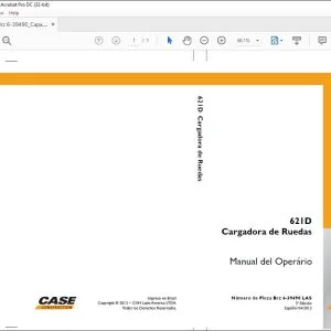 Case 621D Cargadora de Ruedas Manual del Operário Brz 6-39490 LAS - PDF DOWNLOAD (Spanish)