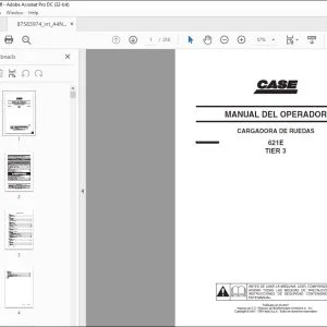 Case 621E TIER 3 CARGADORA DE RUEDAS MANUAL DEL OPERADOR 87583974 - PDF DOWNLOAD (Spanish)