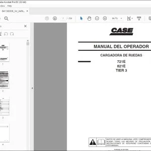 Case 721E 821E Cargadora de Ruedas Manual del Operador - PDF DOWNLOAD (Spanish)