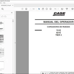 Case 721E 821E Tier 3 Cargadora de Ruedas Manual del Operador 84266582 - PDF DOWNLOAD (Spanish)