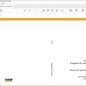 Case 721F Cargadora de ruedas Manual del operador 84425374 - PDF DOWNLOAD (Spanish)