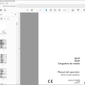 Case 821F 921F Cargadora de ruedas Manual del operador 84425334 - PDF DOWNLOAD