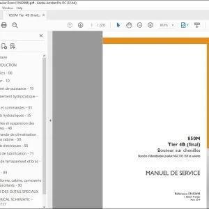 Case 850M Tier 4B (final) Bouteur sur chenilles MANUEL DE SERVICE 51602698 - PDF DOWNLOAD (French)