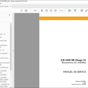 Case CX145D SR (Stage V) Excavatrice sur chenilles MANUEL DE SERVICE 90379691 - PDF DOWNLOAD (French)