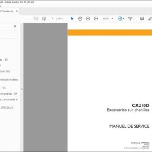Case CX210D Excavatrice sur chenilles MANUEL DE SERVICE 47996232 - PDF DOWNLOAD (French)