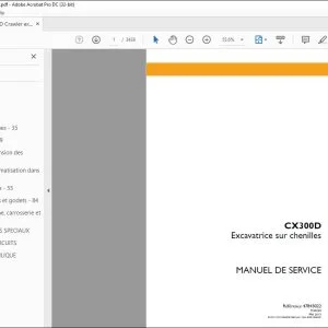Case CX300D Excavatrice sur chenilles MANUEL DE SERVICE 47843022 – PDF DOWNLOAD (French)