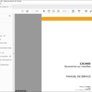 Case CX300D Excavatrice sur chenilles MANUEL DE SERVICE 47928492 – PDF DOWNLOAD (French)