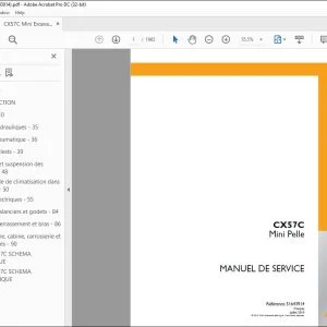 Case CX57C Mini Pelle MANUEL DE SERVICE 51643914 - PDF DOWNLOAD (French)