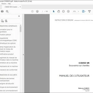 Case CX85D SR Excavatrice sur chenilles MANUEL DE L’UTILISATEUR 51606331 - PDF DOWNLOAD (French)
