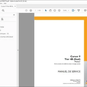 Case Cursor 9 Tier 4B (final) Moteur MANUEL DE SERVICE 47606175 - PDF DOWNLOAD (French)