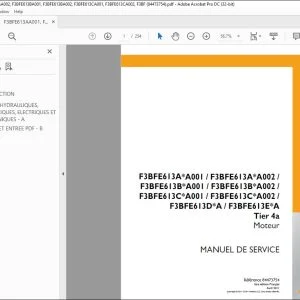 Case F3BFE613AA001 F3BFE613AA002 F3BFE613BA001 F3BFE613EA Tier 4a Moteur MANUEL DE SERVICE 84473754 - PDF (French)