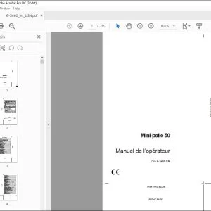 Case Mini-pelle 50 Manuel de l’opérateur Cre 6-3460 FR - PDF DOWNLOAD (French)