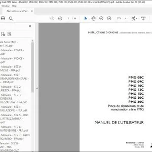 Case PMG 08C PMG 09C PMG 10C PMG 12C PMG 15C PMG 20C PMG 30C Pince de demolition et de manutention série PMG MANUEL DE L’UTILISATEUR 51544725 - PDF DOWNLOAD (French)