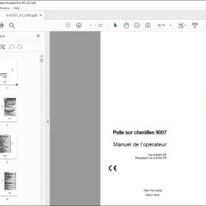 Case Pelle sur chenilles 9007 Manuel de l’opérateur Cre 6-6351 FR - PDF DOWNLOAD (French)